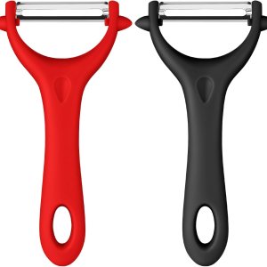 AUAUY 2 peladores de papas, pelador giratorio de verduras en forma de Y, pelador de frutas para cocina, pelador en Y antideslizante, mango AUAUY 2 peladores de papas, pelador giratorio de verduras en forma de Y, pelador de frutas para cocina, pelador en Y antideslizante, mango