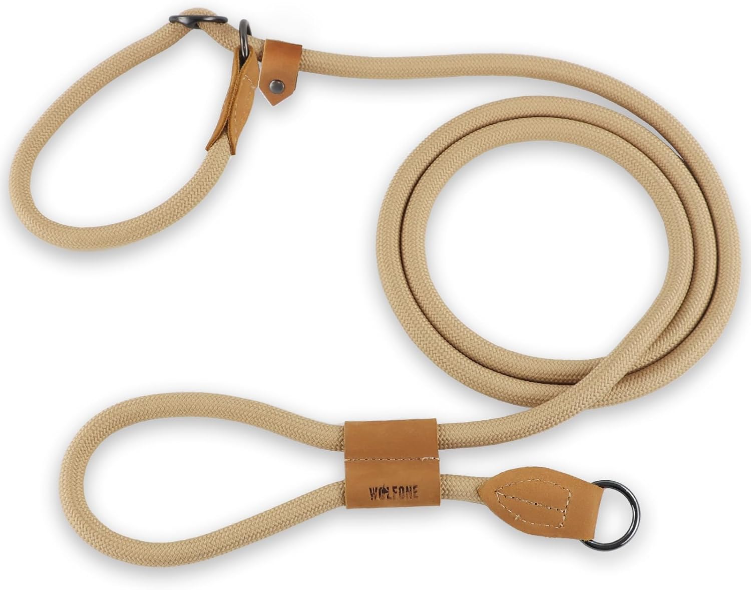 Correa de perro con asa ajustable, manos libres, correa de perro de cuerda fuerte y duradera, cómoda correa de bucle ligera para perros grandes,