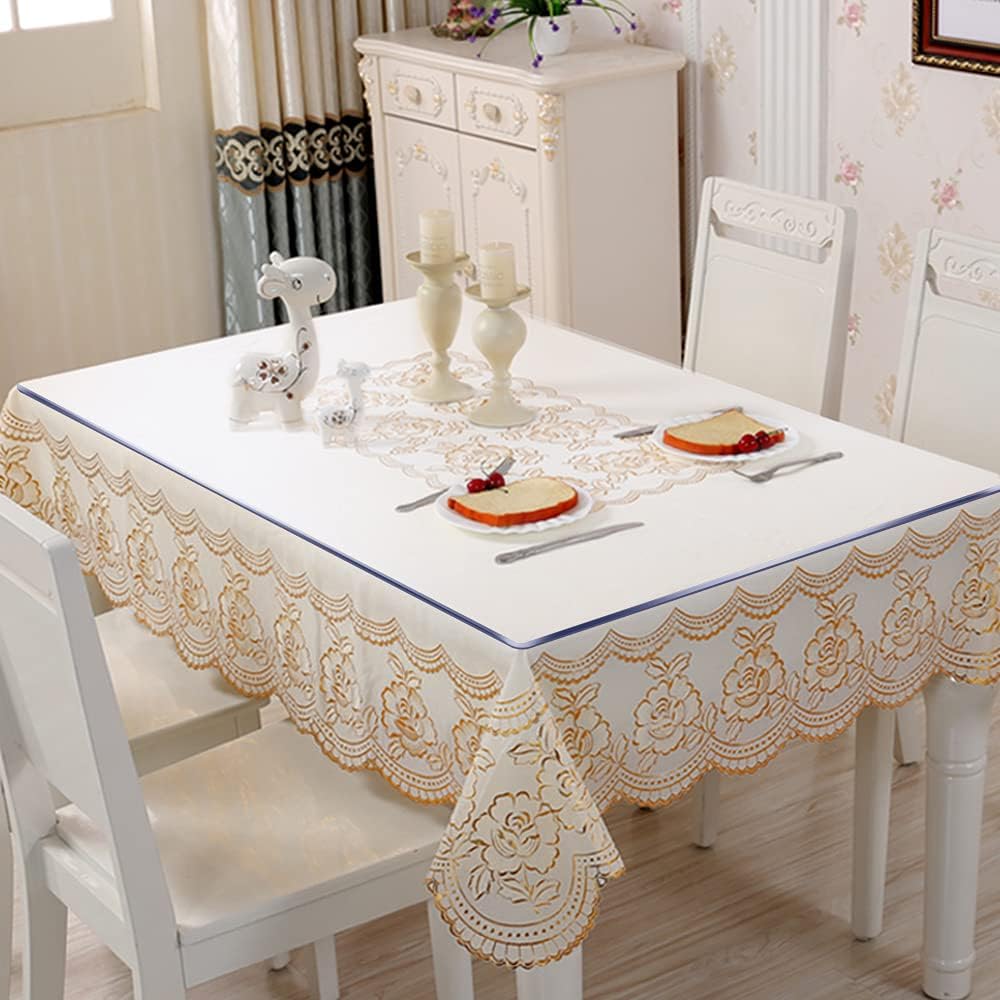 Protector cuadrado personalizable de 44 pulgadas para mesa, protector grueso para mesa de comedor, protector de plástico para muebles de cocina,
