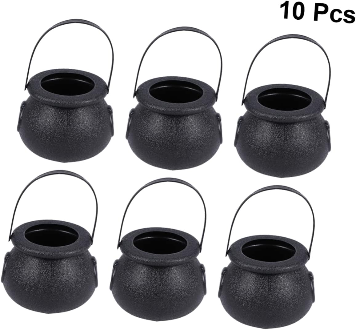 NOLITOY 30 piezas de suministros de fiesta temática de mago, contenedor de refrigerios, decoración de Halloween, brujas, caldero, suministros de