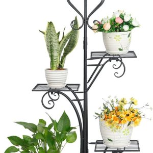 Soporte de esquina de metal de múltiples capas, soporte para plantas de 5 niveles, estante de hierro para decoración de macetas, estante de hierro Soporte de esquina de metal de múltiples capas, soporte para plantas de 5 niveles, estante de hierro para decoración de macetas, estante de hierro