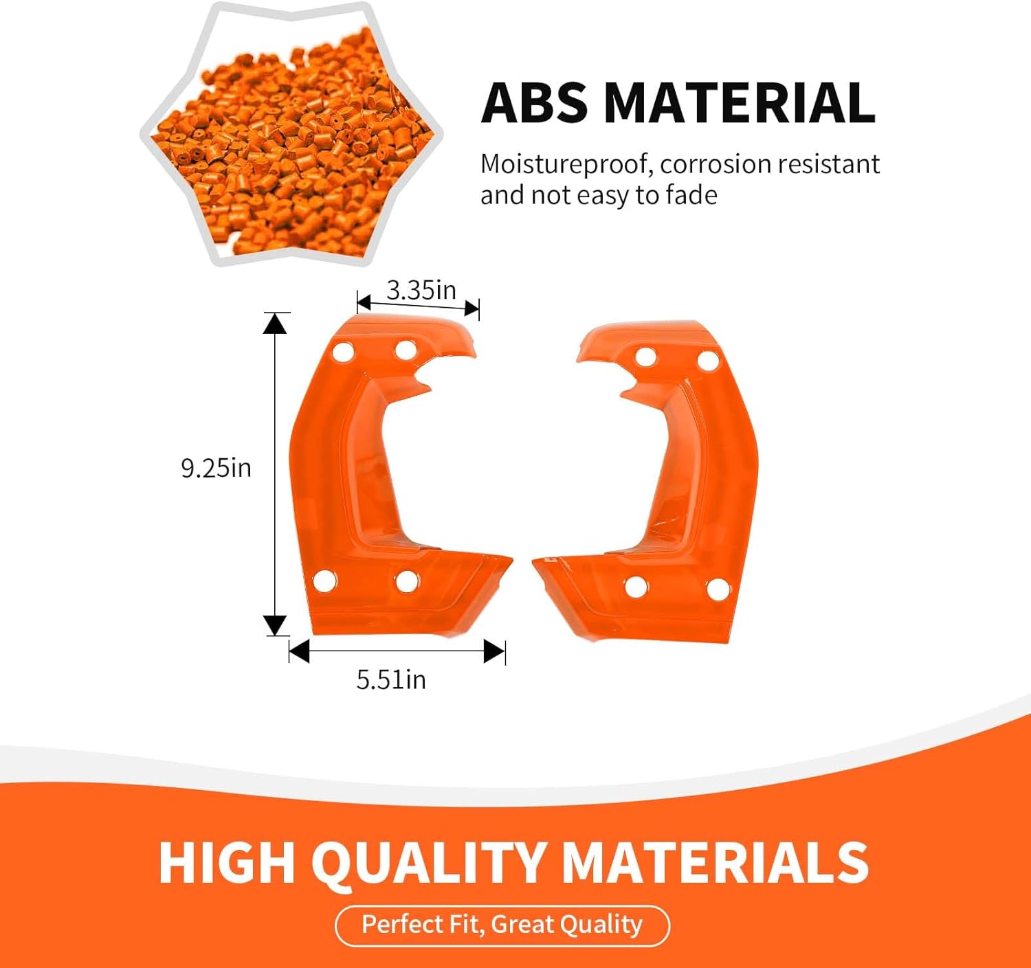 Cubierta para manija lateral de consola central compatible con accesorios interiores Ford Bronco 2021-2023, naranja