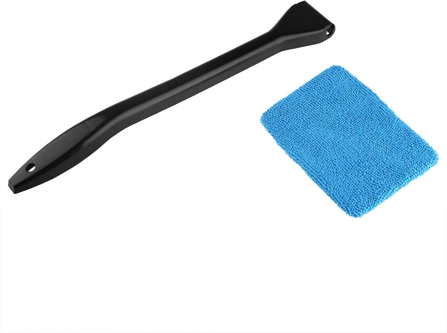 Herramienta de limpieza de vidrio para parabrisas, escobilla de goma duradera y almohadilla de microfibra para interior y exterior, limpiaparabrisas