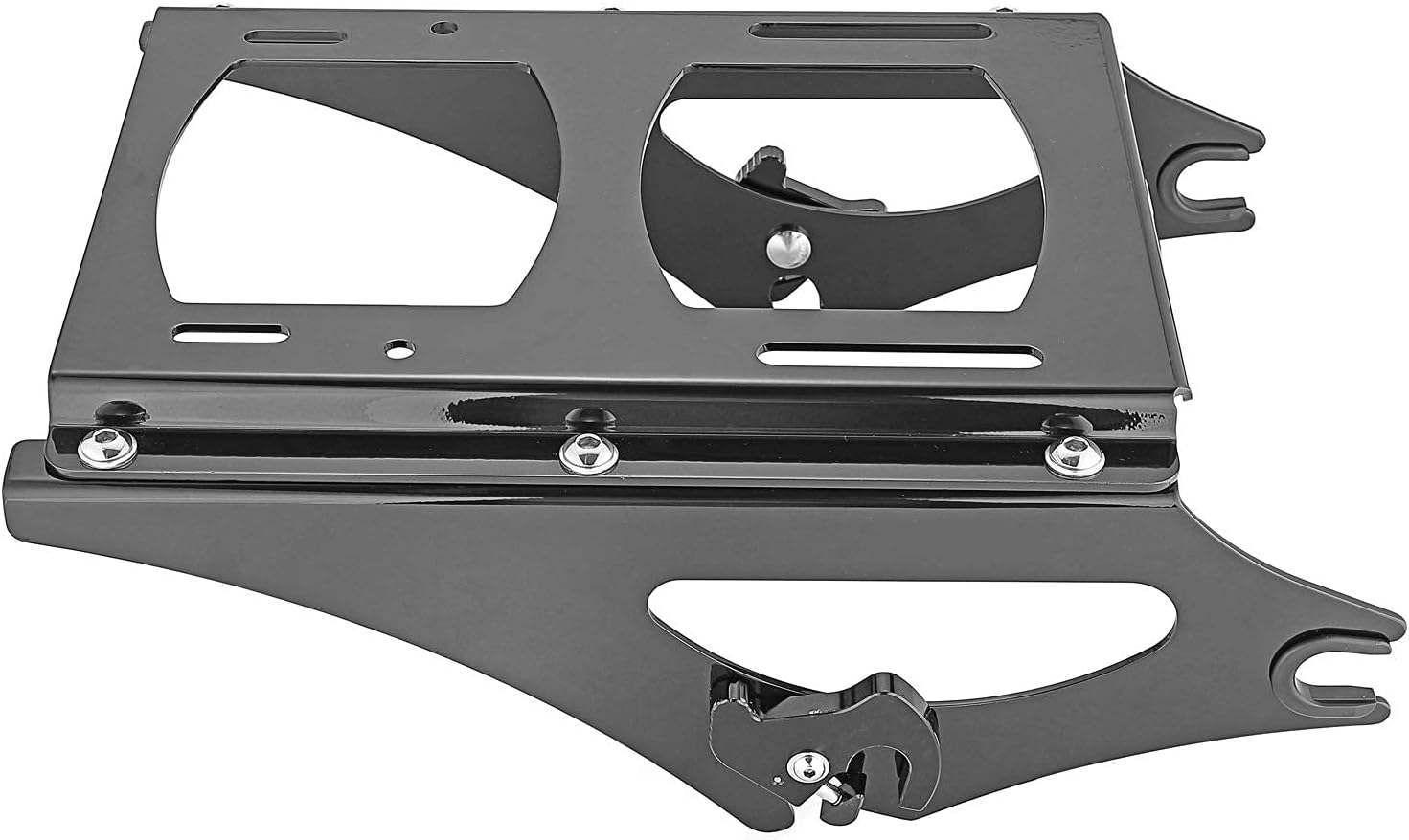 WeiSen Two-Up Tour Pack portaequipajes de montaje en maletero desmontable y kit de herramientas de acoplamiento compatible con Harley Touring Road