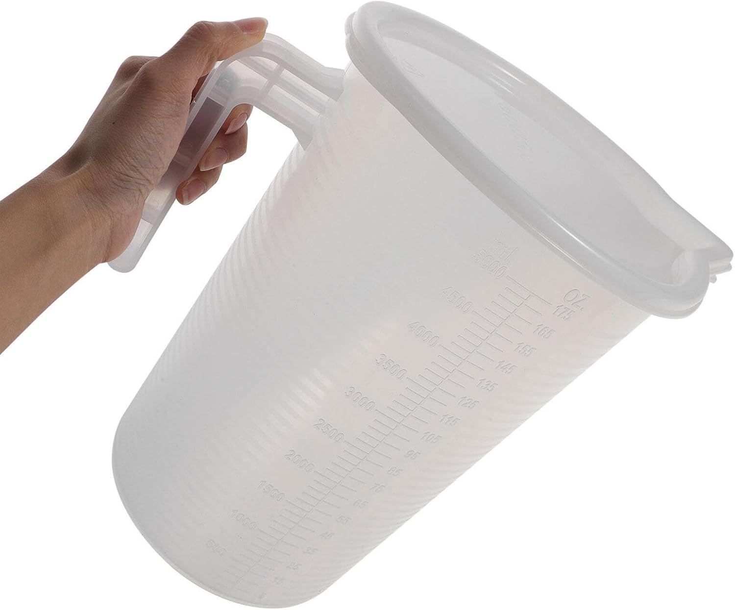 Jarras medidoras de leche jarra de medición de plástico de 5 l, jarra de mezcla graduada, cilindro grande, taza medida, taza de leche líquida,