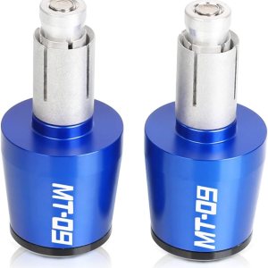 Empuñaduras de manillar de motocicleta de 78 pulgadas, 0.866 in, extremos de la barra de la manija del extremo, tapón deslizante para Yamaha MT-09 Empuñaduras de manillar de motocicleta de 78 pulgadas, 0.866 in, extremos de la barra de la manija del extremo, tapón deslizante para Yamaha MT-09