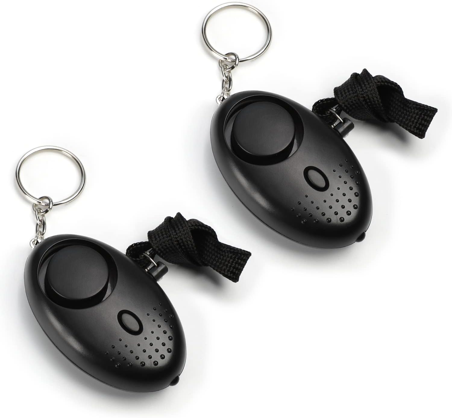 Othmro 2 llaveros de alarma de seguridad personal de 120 dB con sonido seguro, alarma personal de emergencia con luces LED para mujeres, hombres,