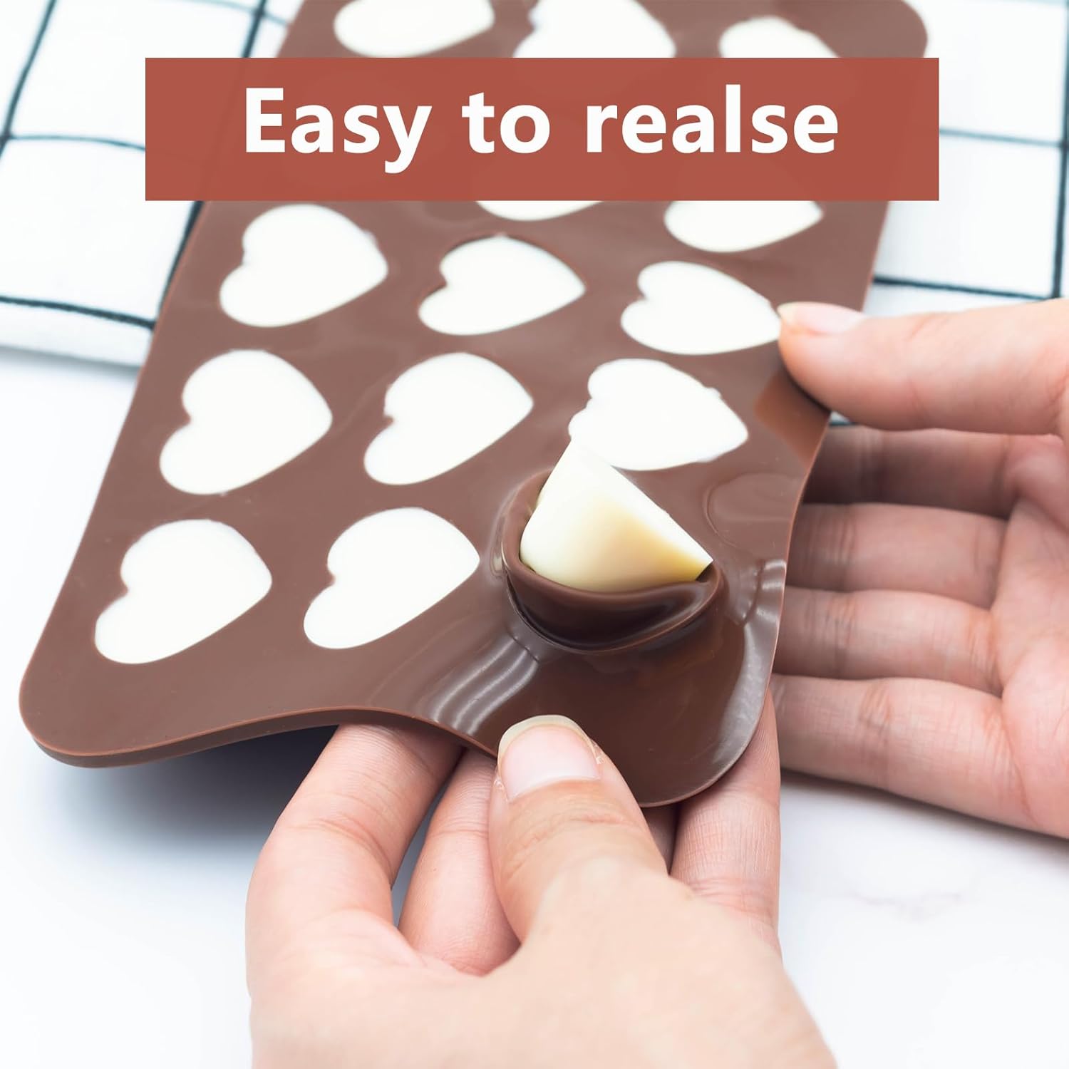 Paquete de 6 moldes de chocolate para dulces, moldes de gelatina antiadherente de grado alimenticio, molde de crayón, molde de silicona para