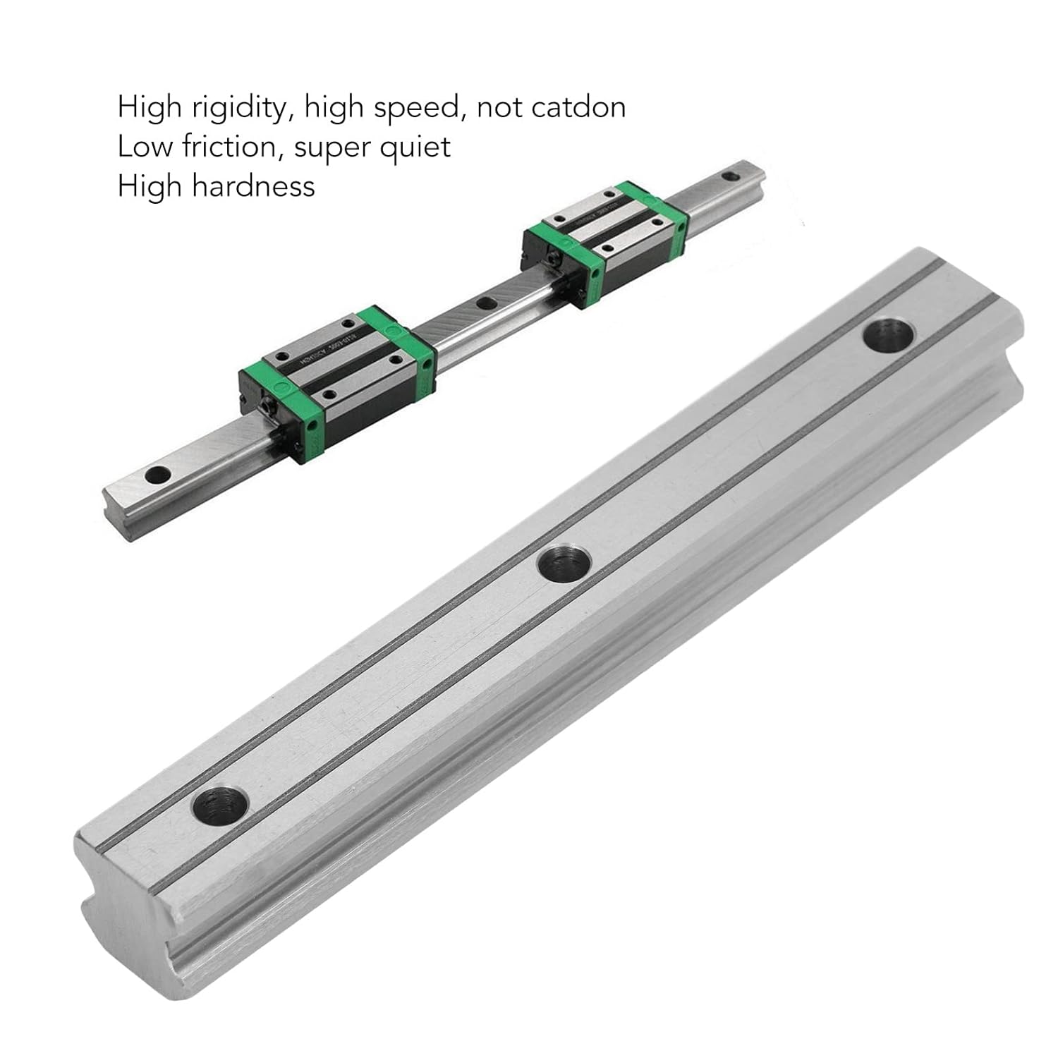 Carril de guía lineal, 7.874 in, productos de movimiento para proyecto de bricolaje de máquina CNC, optimización de transmisión mecánica