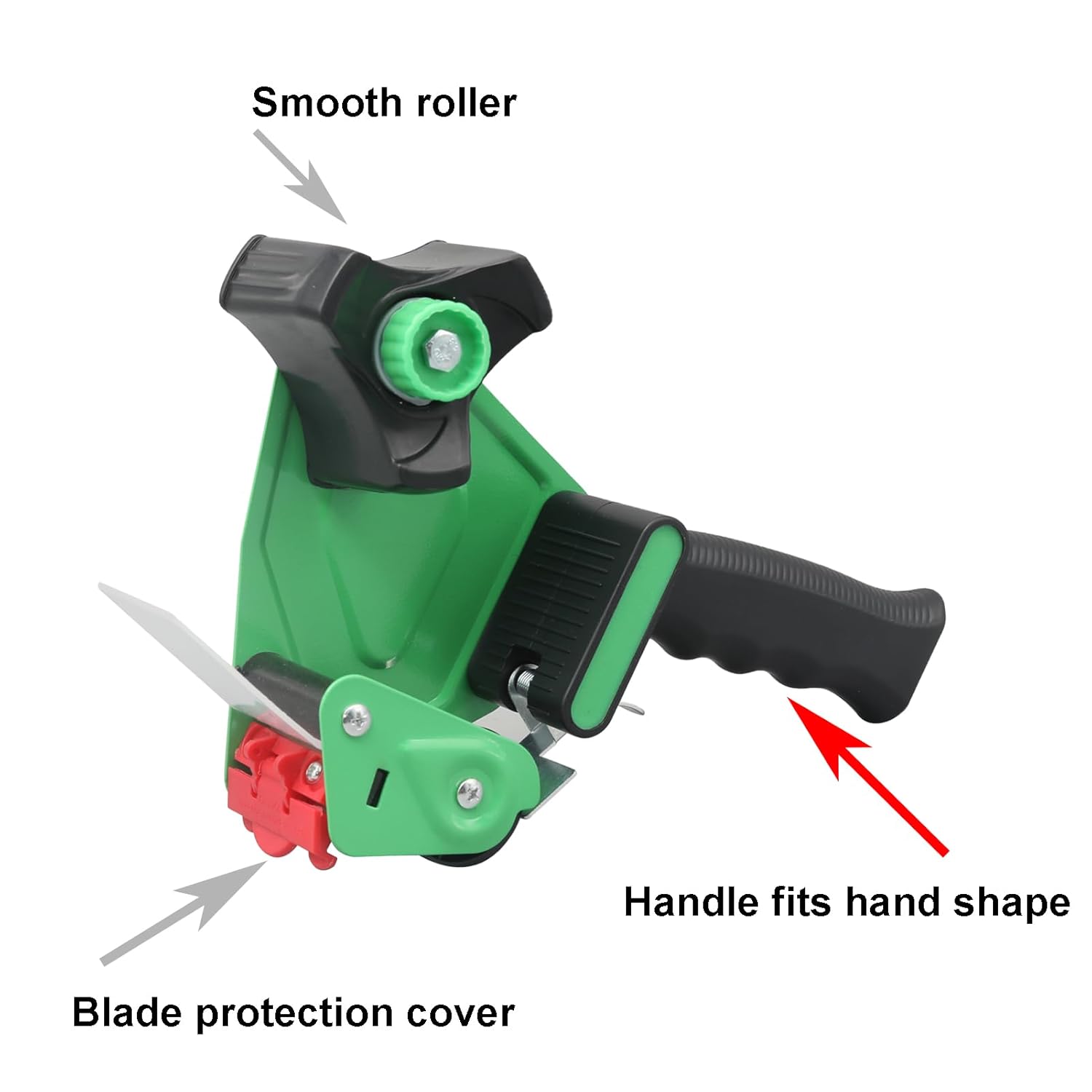 WELSTIK Pistola de cinta solución de embalaje rápida y conveniente para dispensar cinta de 2 pulgadas, paquete de 2 unidades, color verde