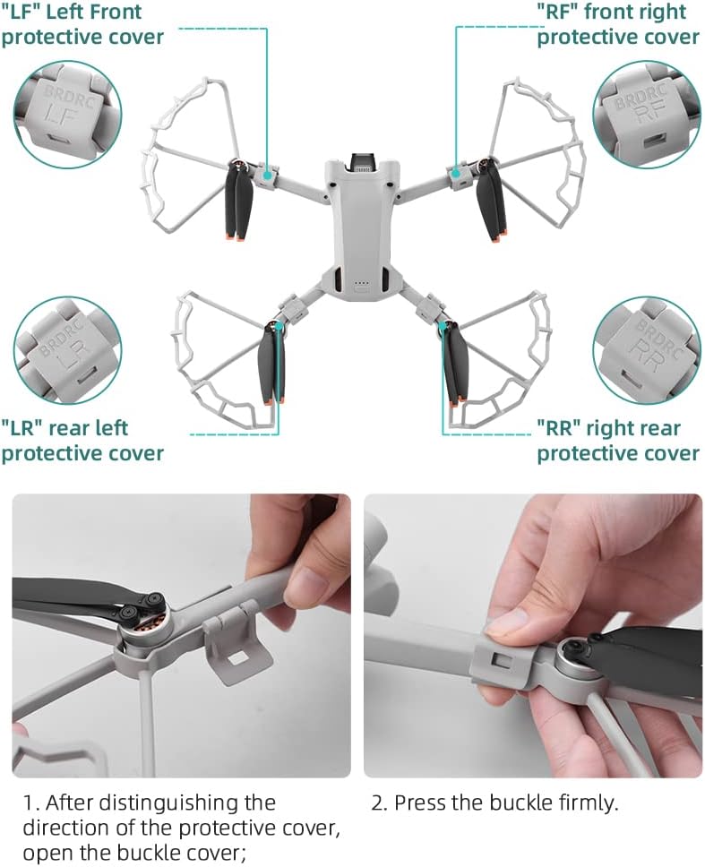 WANSUPYIN Protector de hélice RC 2023 Anillo de protección de hoja semi-cerrado Protector anticolisión Accesorios para drones DJI Mini 3 Pro