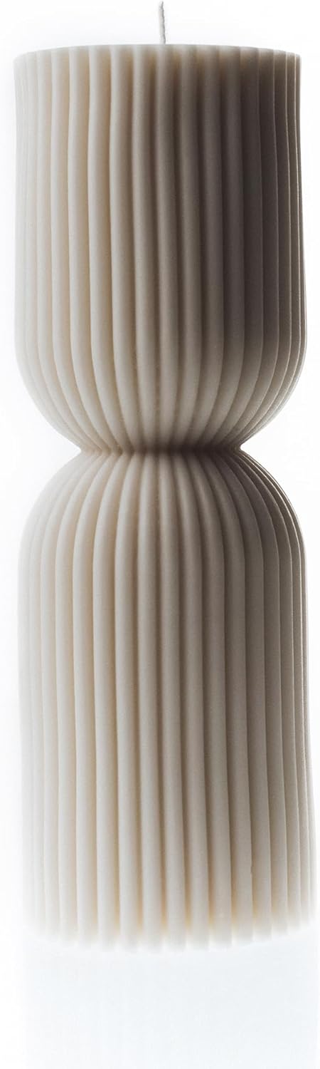 LAWA – Vela de pilar de reloj de arena, grande, hermoso pilar hecho a mano, vela perfumada de cera de soja, elegante vela estética de burbujas,