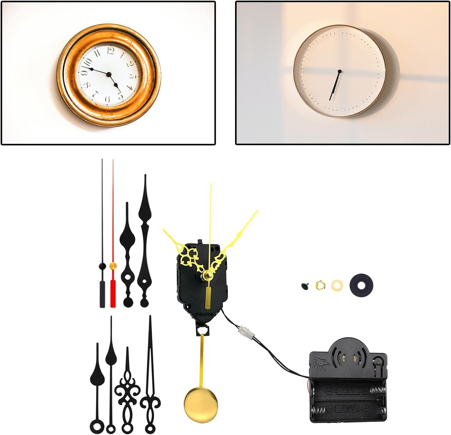 KLKCMS Reloj de cuarzo profesional Mecanismo de movimiento Timbre caja de música DIY reloj de pared Movimiento de alto par accesorio de piezas de