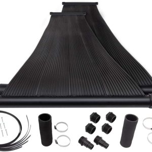 SunQuest Paneles solares para calentador de piscina, 2 colectores (2 pies x 10 pies) con techoestante y kit de complemento, calentador de agua solar SunQuest Paneles solares para calentador de piscina, 2 colectores (2 pies x 10 pies) con techoestante y kit de complemento, calentador de agua solar