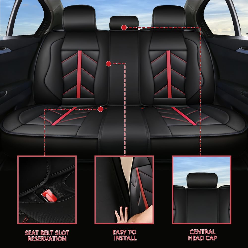Juego de 5 fundas de asiento para Mazda CX-3 CX-30 CX-5 CX-50 CX-9 CX-90 Mazda3 Mazda9, fundas de asiento de cuero mejoradas, impermeables,