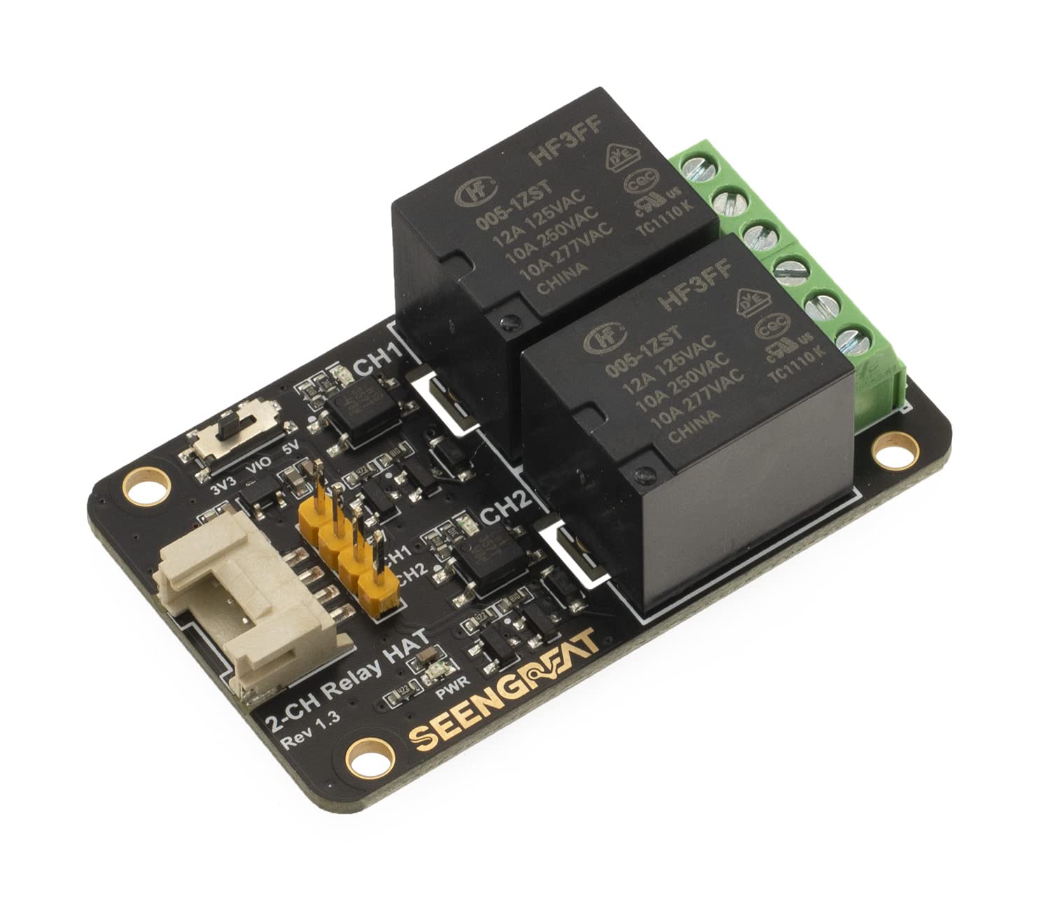 Módulo de relé de 2 canales, placa de expansión de relé para Raspberry Pi ZeroZero WZero WH2B3B3B+4B STM32 Ardui, aislamiento optoacoplador 3.3V y 5V
