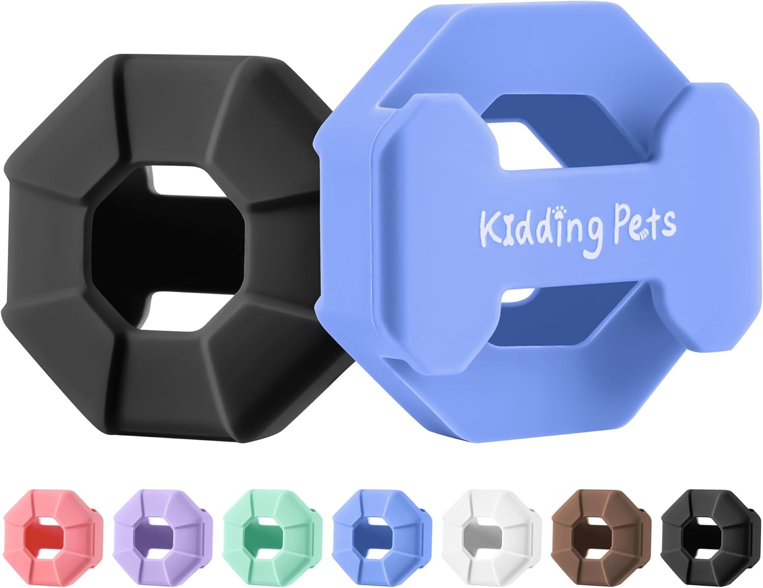 Kidding Pets Airtag – Soporte para collar de perro, paquete de 2 fundas de silicona para Airtag, ligeras y duraderas, protectoras para perros y gatos