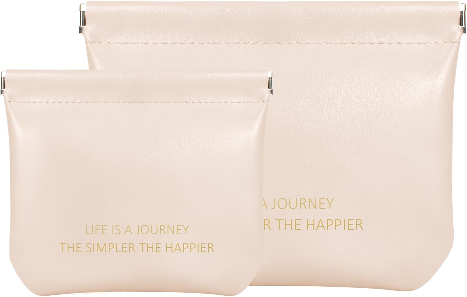 2 mini bolsas de maquillaje para bolso, bolsa de maquillaje de bolsillo pequeño, bolsa de viaje para cosméticos, bolsa de viaje impermeable, sin