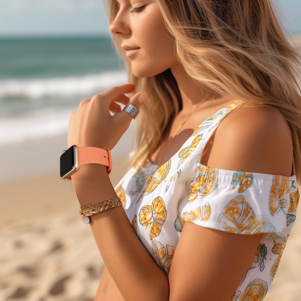 Paquete de 2 correas de repuesto con patrón de cubo 3D grabadas deportivas compatibles con Apple Watch Band de 1.496 pulgadas, 1.575 pulgadas, 1.614