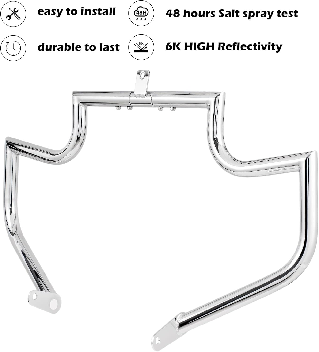Barra de choque para Honda 750 VT750 VT750C VT400 Shadow Aero Phantom Spirit (plateado)