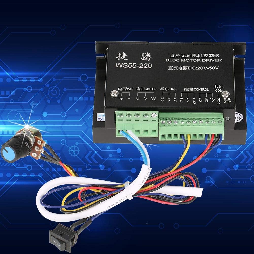 Marhynchus WS55-220 DC 48V 500W Controlador de motor trifásico de alta velocidad CNC sin escobillas Husillo BLDC controlador controlador de motor