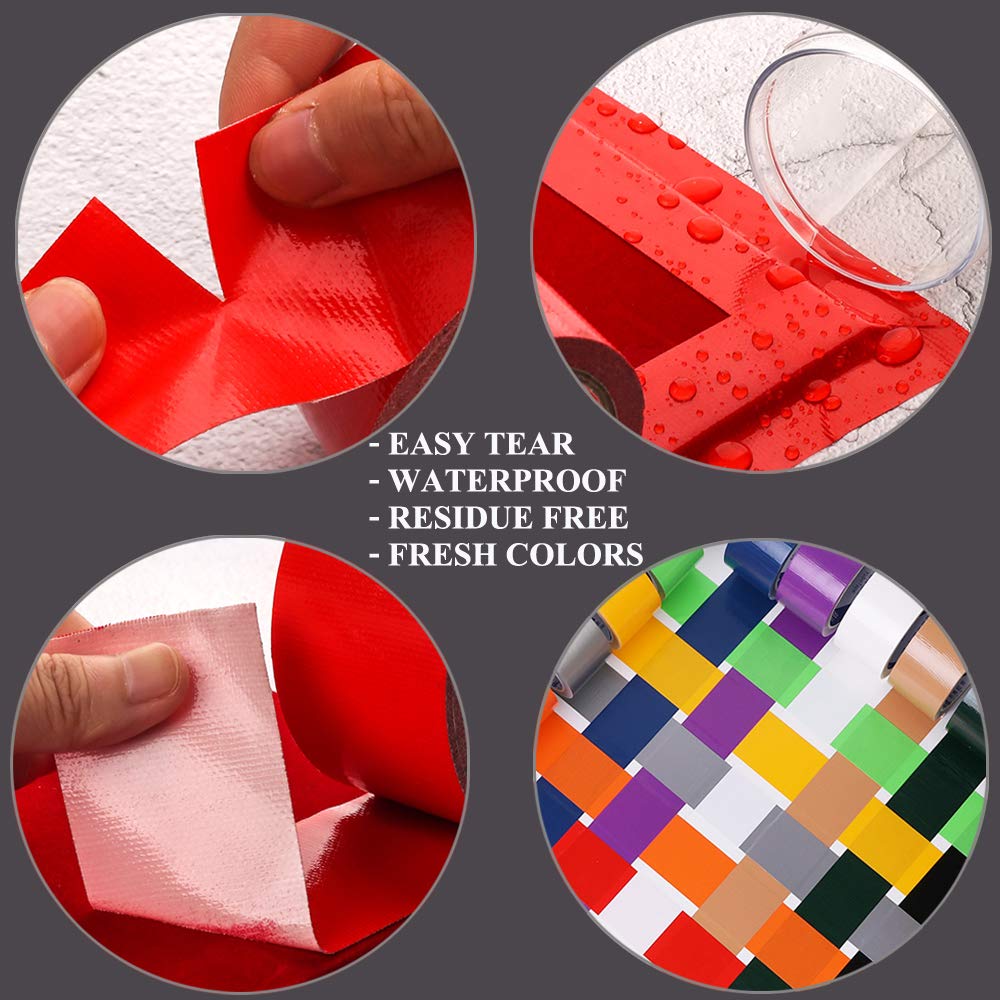 LLPT Cinta adhesiva de grado prémium de 1.6 pulgadas x 108 pies x 11 mil, fácil de rasgar, sin residuos, fuerte adhesivo, color negro (DT401)
