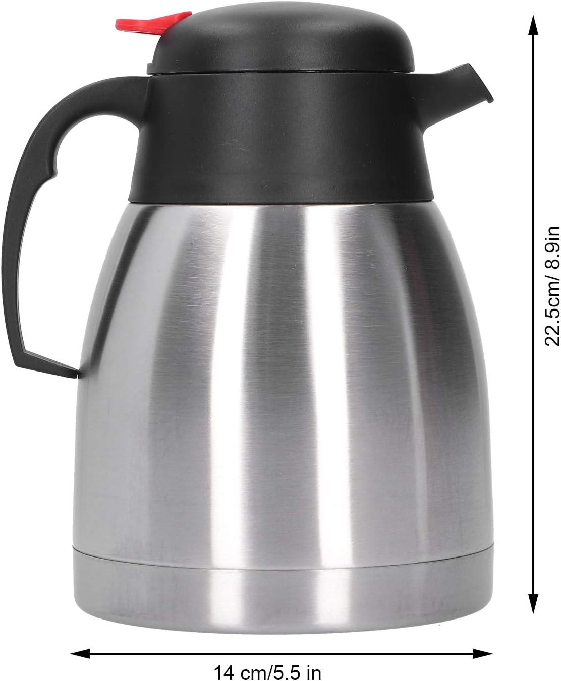 Jarra térmica de acero inoxidable 304, gran capacidad para mantener líquidos calientes, hogar, restaurante, hotel, suministro (1.5L)