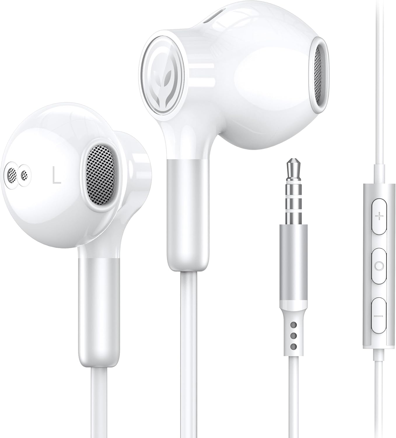 BENEWY Auriculares ME910, auriculares con cable con micrófono, auriculares intrauditivos de aislamiento de ruido y control de volumen, auriculares