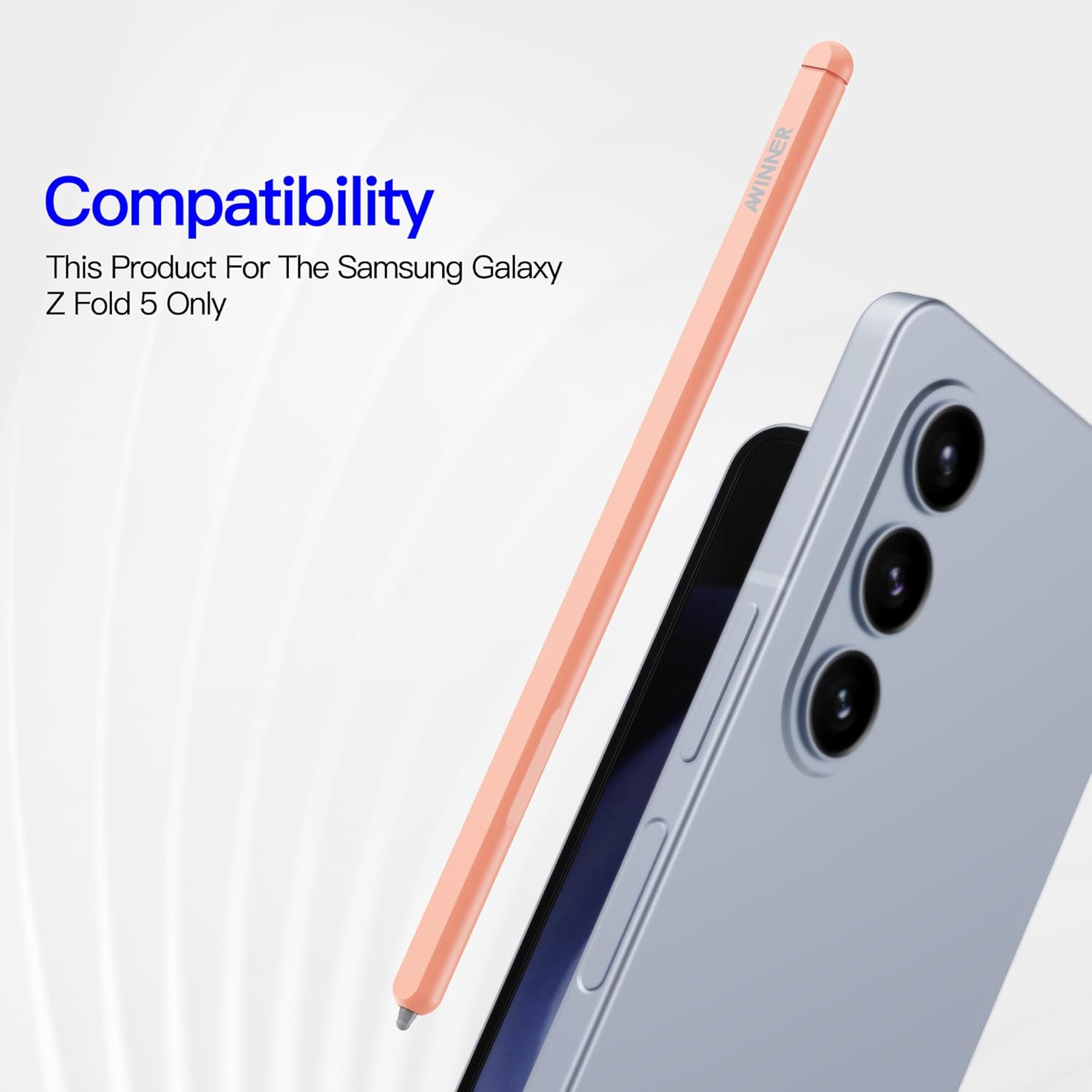 Z Fold 5 S Pen compatible con Samsung Galaxy Z Fold5 Slim Pen, nuevo bolígrafo compacto S, punta delgada de 0.059 in, 4096 niveles de presión y