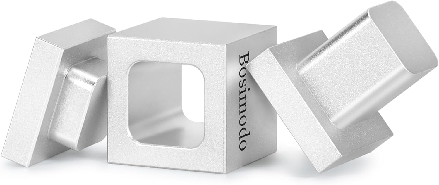 Bosimodo 1X1 Molde de preimpresión sólido 6061 Molde de preimpresión de flores de aluminio sólido (blanco plateado 1 x 1)