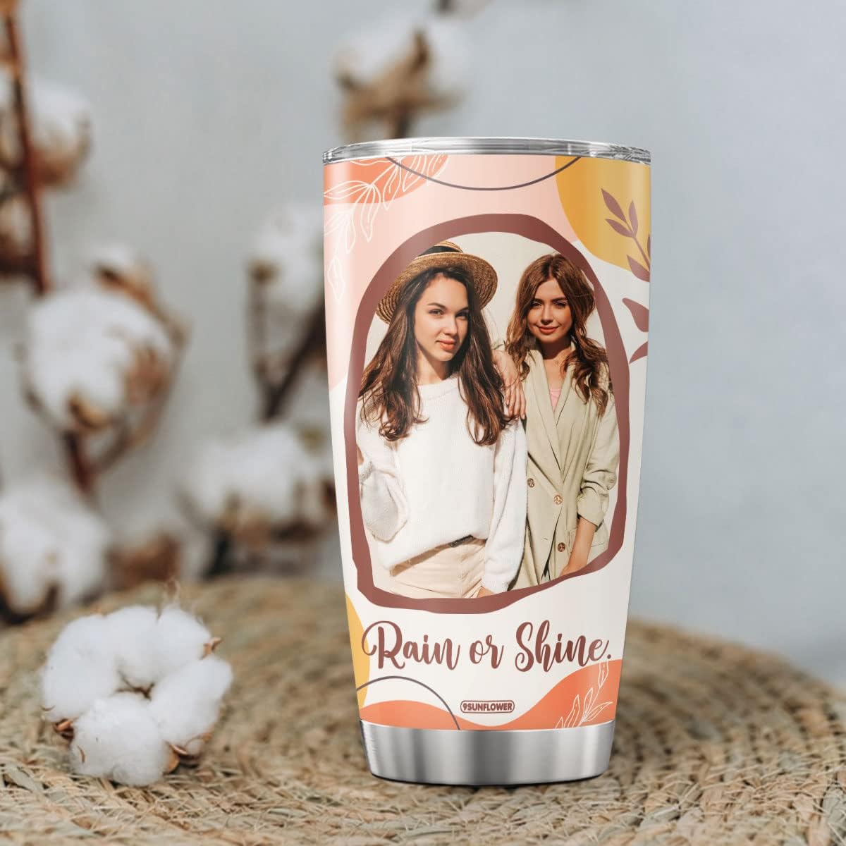 Vaso de café personalizado, regalo de cumpleaños con foto, texto, para mujeres, amigas, hermanas, taza de viaje con tapa, vasos de acero frío, vasos
