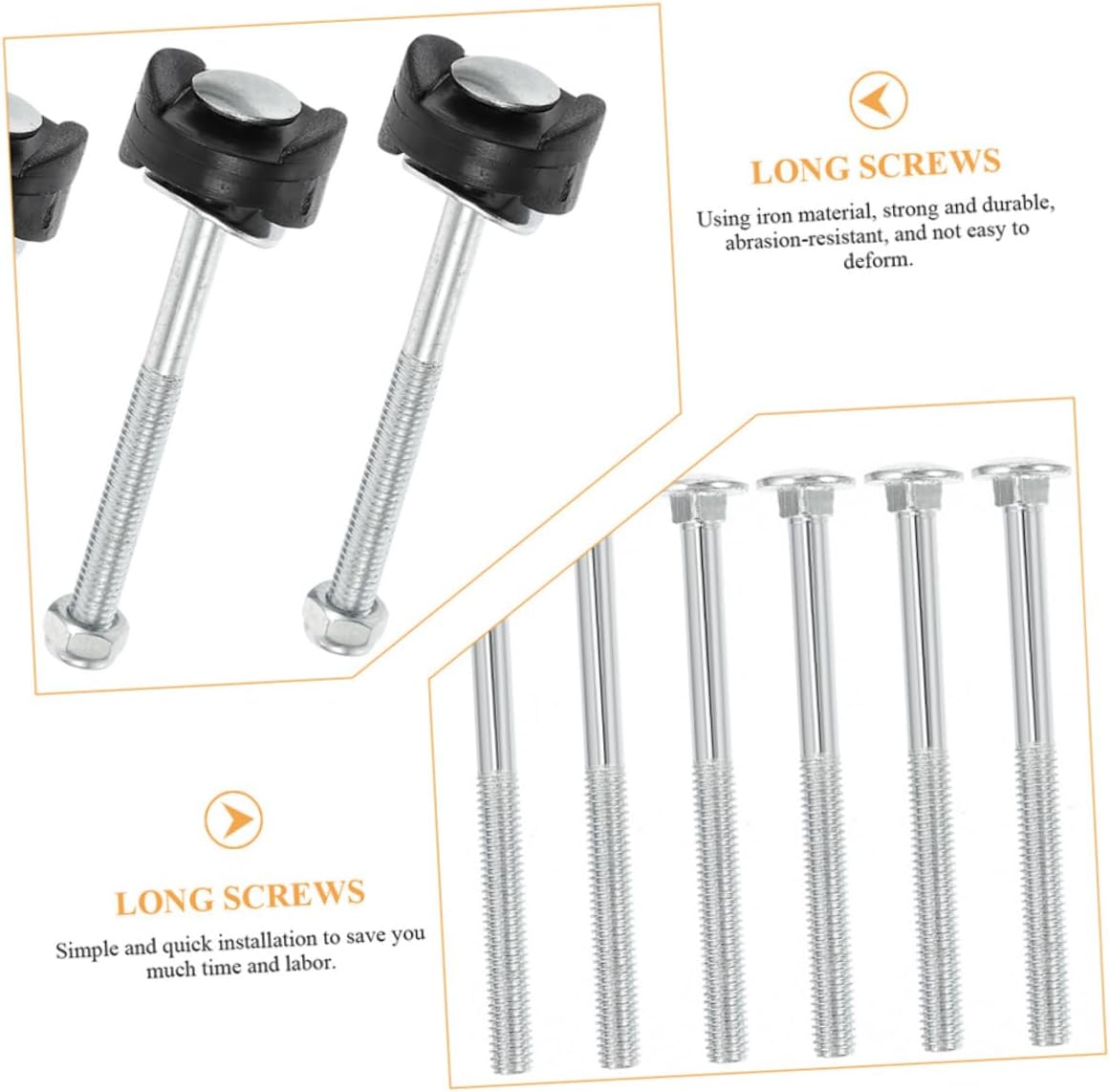 VANZACK 20 piezas de tornillos para trampolín herramientas para niños, tornillos autorroscantes, tornillos fijadores de trampolín, herramienta de