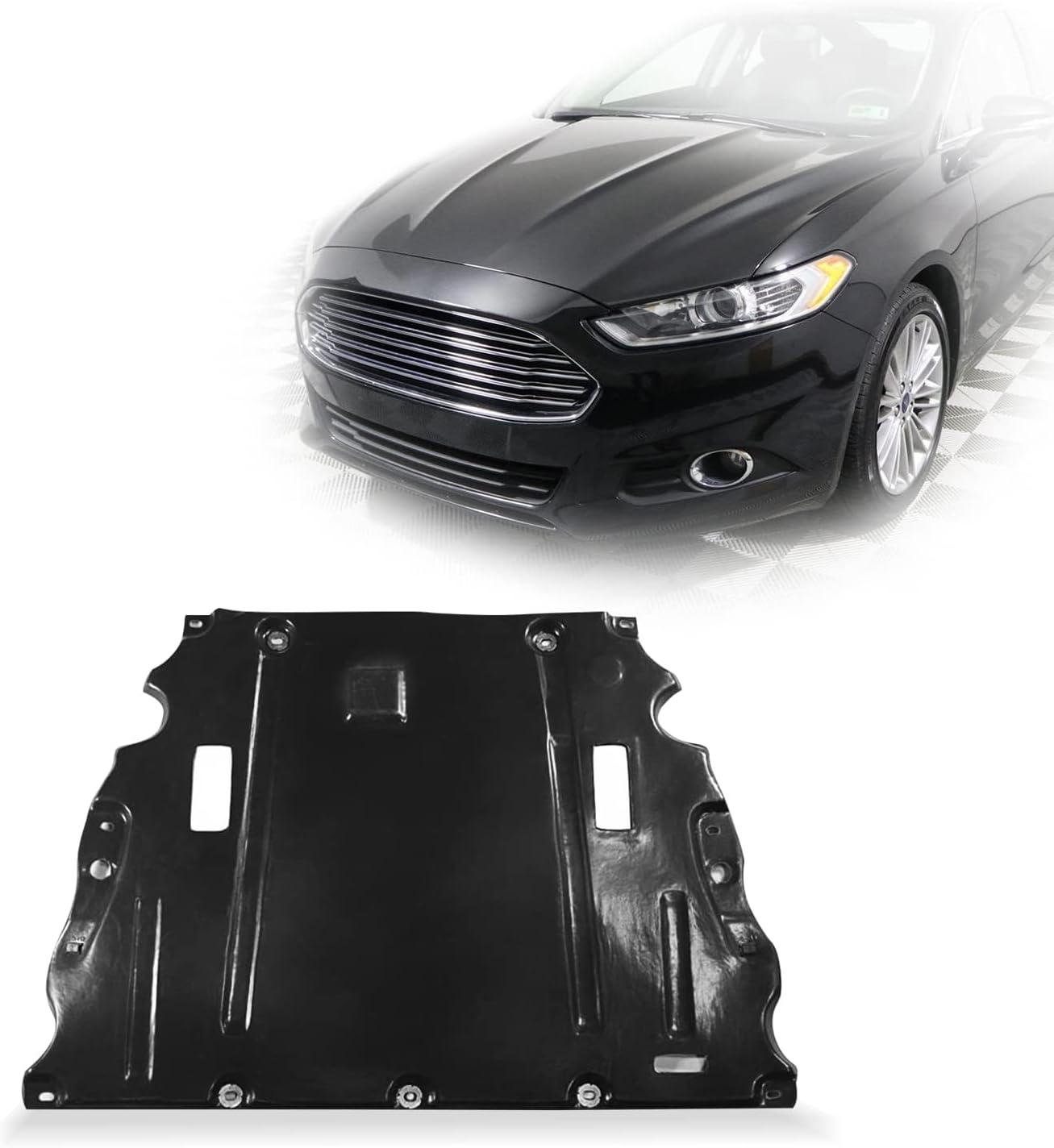Perfit Liner Protector contra salpicaduras de motor para debajo del motor, compatible con Ford Fusion 2013-2016 y Lincoln MKZ FO1228126 DG9Z6P013E