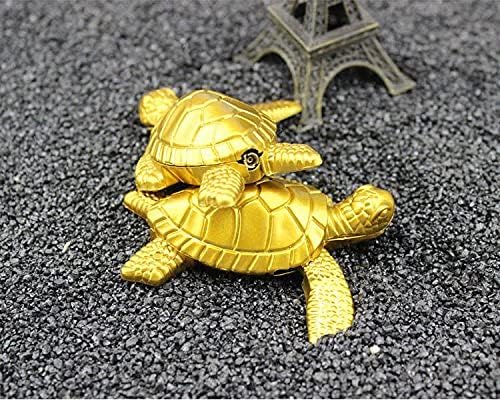 (Sin butano) Creativo Divertido Encendedor Butano Encendedor Metal Tortuga Dorada