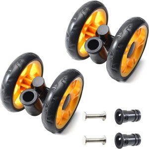 Yinpecly Juego de 2 ruedas para cochecitos de 4.7 in, ruedas multidireccionales, color negro, compatible con cochecitos y bicicletas para niños Yinpecly Juego de 2 ruedas para cochecitos de 4.7 in, ruedas multidireccionales, color negro, compatible con cochecitos y bicicletas para niños