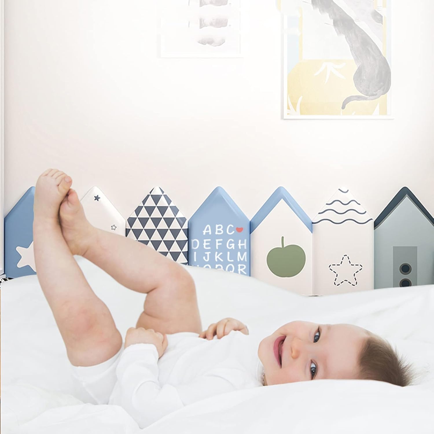 Almohadilla de pared 3D anticolisión para niños, autoadhesivo, impermeable, suave, panel de pared para dormitorio, sala de estar, TV (color estilo 8)