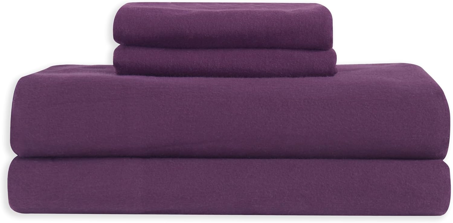 Elegant Comfort Juego de sábanas suaves de franela de 100% algodón turco, 4 piezas, calidad premium, sábana bajera con bolsillo profundo, ultra