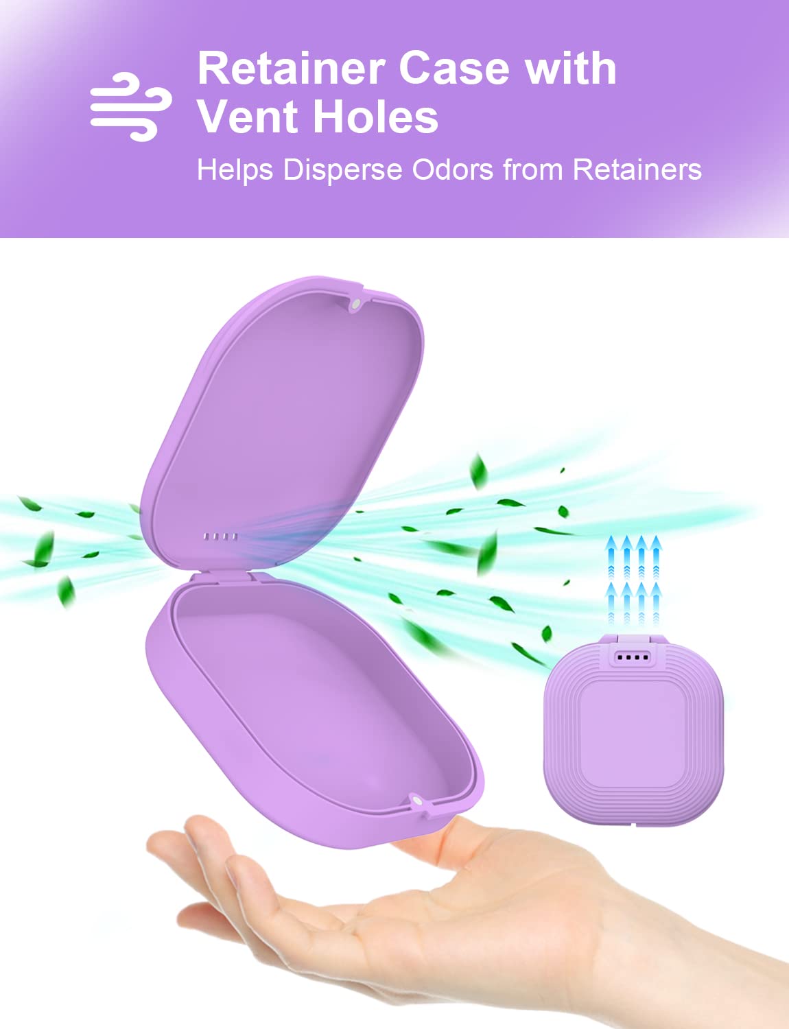 HEMILAB Funda de retención, funda delgada con orificios de ventilación, compatible con Invisalign, funda protectora bucal, bonita funda de retención