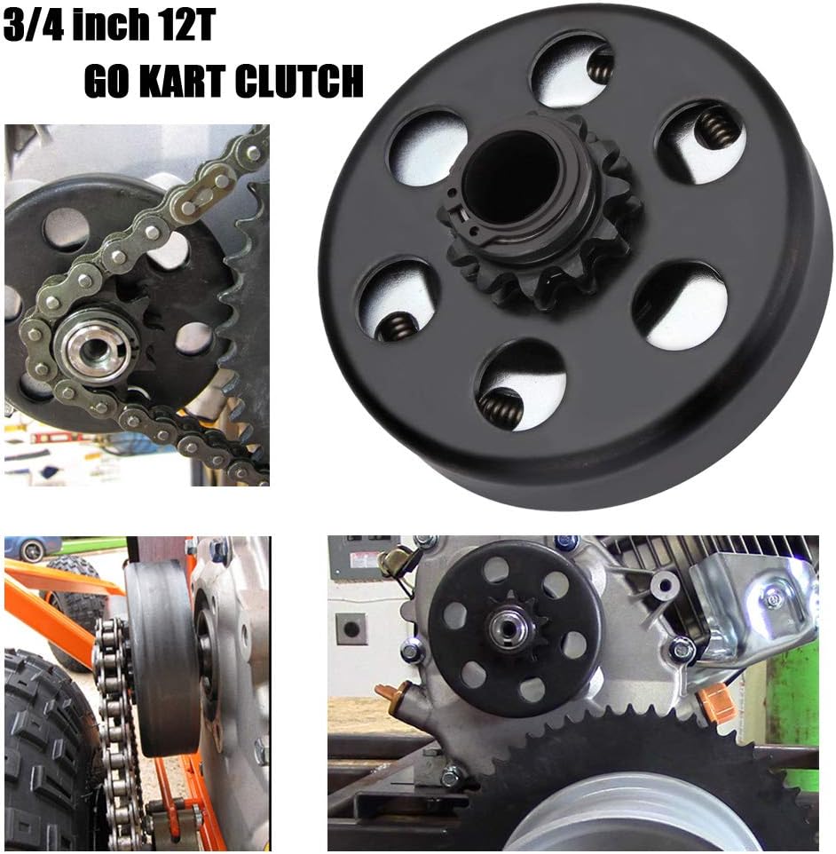 MOOSUN Embrague centrífugo 34 “Diámetro #35 Cadena 12T para GO Kart Mini Bike Motor 34 Bar
