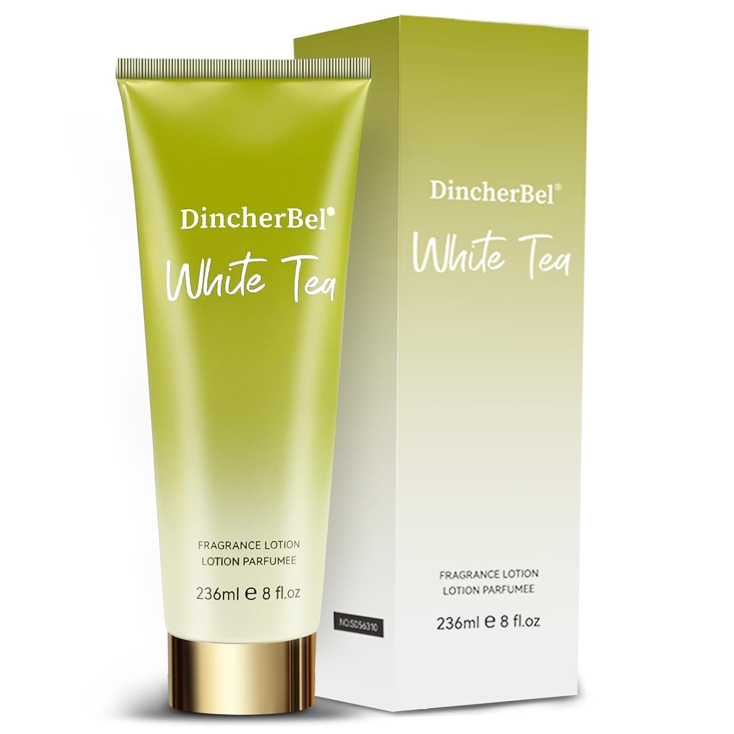 DincherBel Camellia Oil Loción corporal hidratante para hombres, mujeres y niños, crema hidratante para todo tipo de piel, 8 onzas (té blanco)