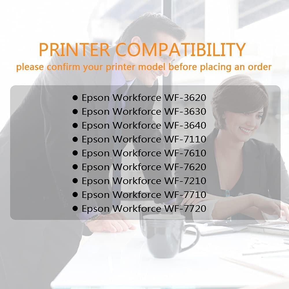 Run Star Cartucho de tinta remanufacturado 252 para Epson 252XL T252XL T252 de alto rendimiento para Workforce WF-3620 WF-3640 WF-7110 WF-7610
