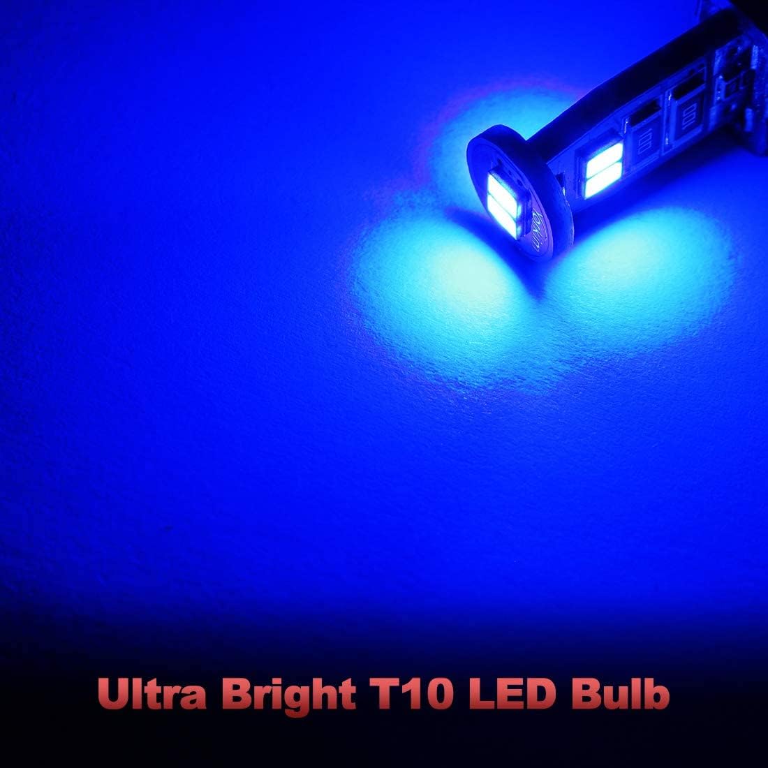 Yorkim Bombilla LED T10 Canbus sin errores 6-SMD Super Bright EMC Chipsets, 194 LED interiores para cúpula de coche, mapa, puerta, placa de