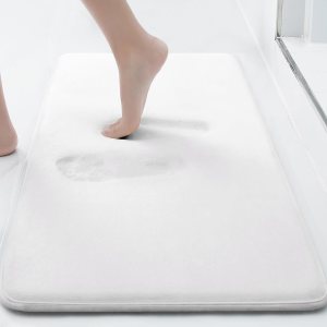 Smiry – Tapete de baño de espuma viscoelástica, supersuave, absorbente, antideslizante, alfombra para el suelo del baño, 32 x 20 pulgadas, color Smiry – Tapete de baño de espuma viscoelástica, supersuave, absorbente, antideslizante, alfombra para el suelo del baño, 32 x 20 pulgadas, color
