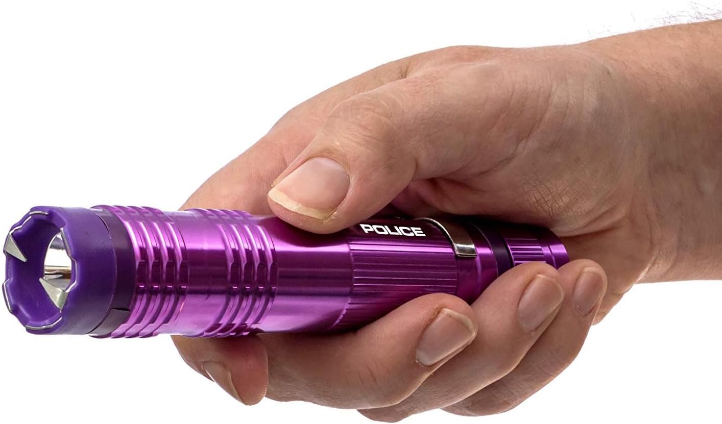 Police Stun Gun Burn Pepper Spray Combo – M12 Morado