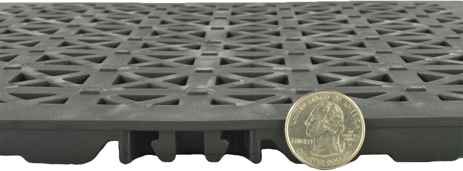 Greatmats StayLock – Azulejos perforados, 1 x 1 pie x 0.5 pulgadas, cubierta de área húmeda para exteriores, paquete de 26