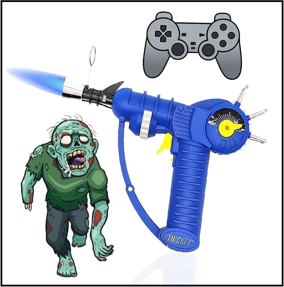 Raygun – Encendedor de antorcha con llama ajustable y bloqueo de seguridad (azul marino)