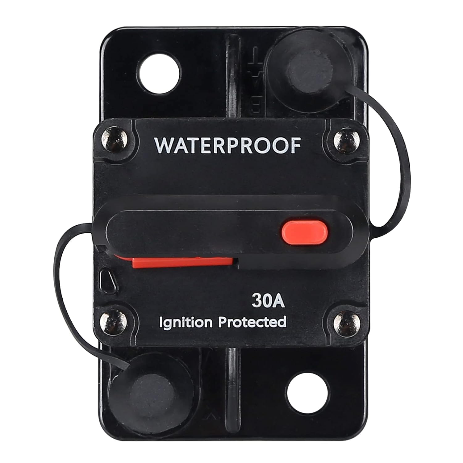 Disyuntor impermeable de 30 amperios, con reinicio manual, 12 V-48 V CC, para motores marinos de arrastre de automóvil, barco, ATV, protección de