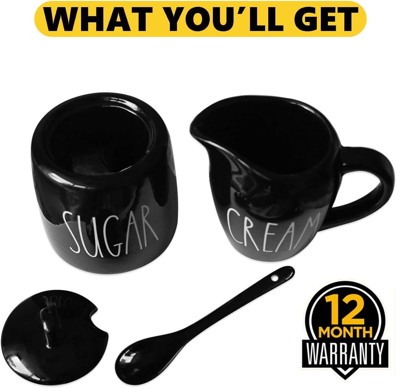 Juego de azúcar y crema, recipiente para crema y soporte para azúcar para barra de café, azucarero de granja con tapa y cuchara, dispensador de