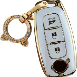 ontto Llavero de TPU de 3 botones compatible con Nissan 2023 Smart Remote Key Protector de protección completa Key Skin Anti-arañazos Chaqueta de ontto Llavero de TPU de 3 botones compatible con Nissan 2023 Smart Remote Key Protector de protección completa Key Skin Anti-arañazos Chaqueta de