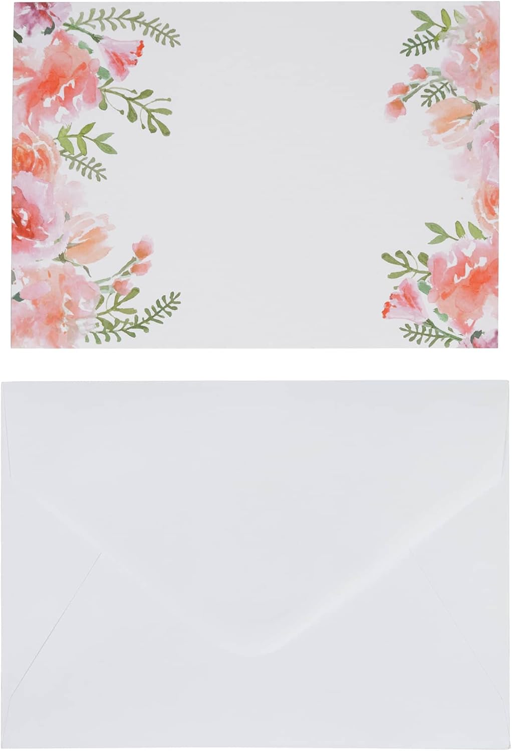 Tarjetas y sobres planos florales de Recollections, 5 pulgadas x 7 pulgadas